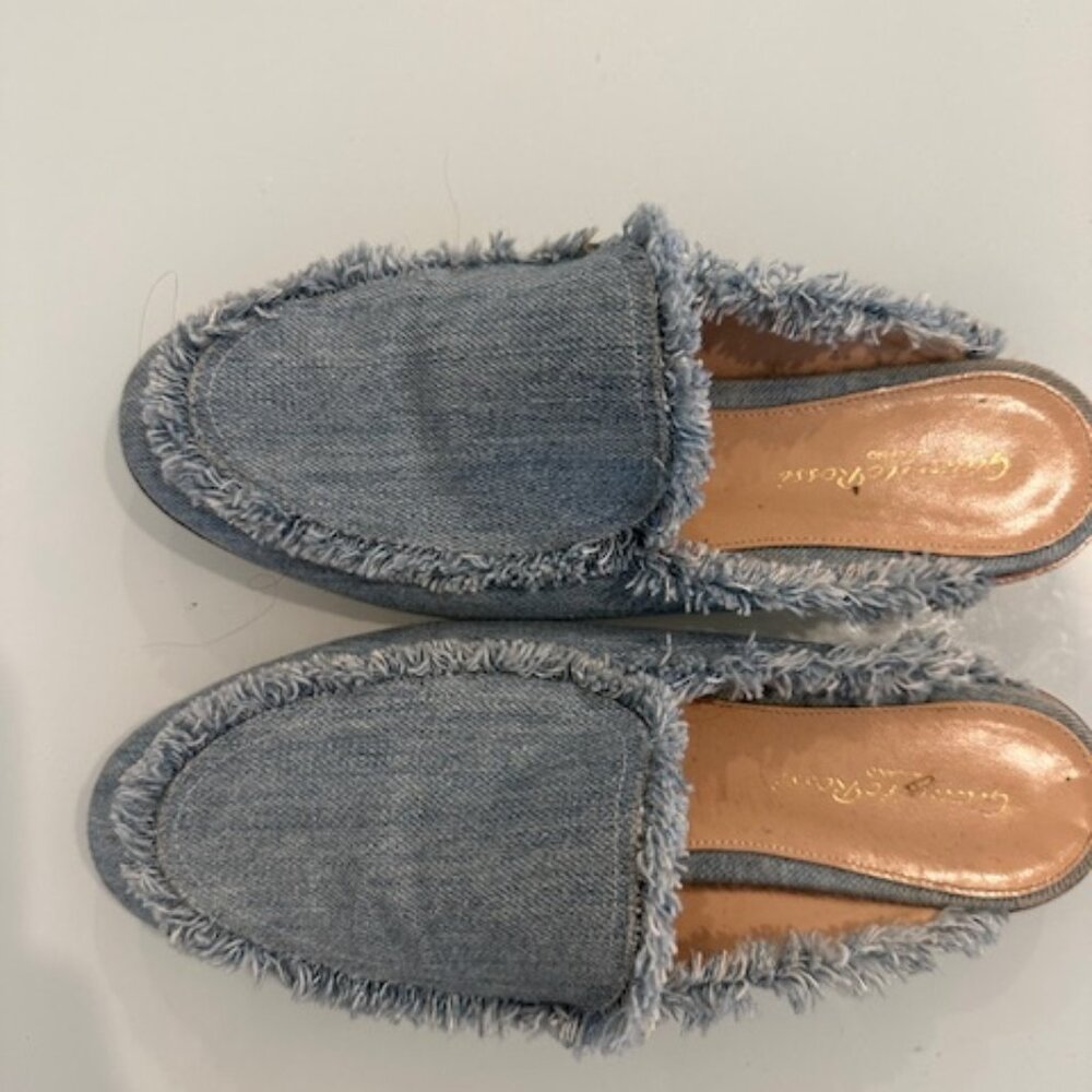 Gianvito Rossi Denim Slides